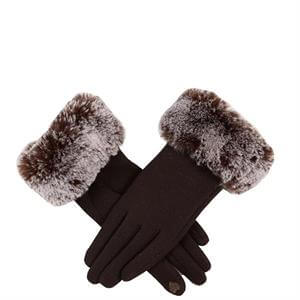 Dents Women’s Touchscreen Thermal Gloves with Faux Fur Cuffs